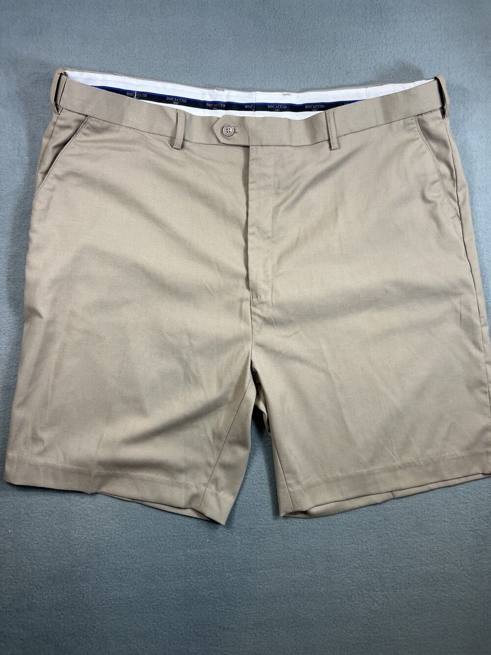 Bocaccio Men's Golf Shorts 44 Beige Taupe Pleated Cuffed Straight Leg Business